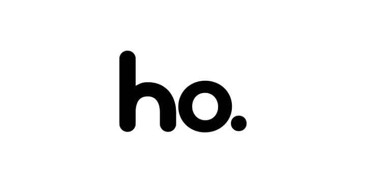 Ho. Logo ufficiale di Ho, gestore telefonico Logo di Ho Mobile