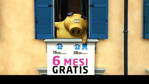 Immagine del maialino mascotte di Tele2 e TeleTu Mr TeleTu