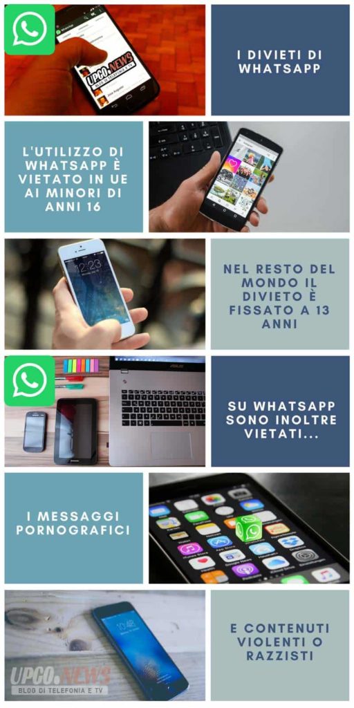 Infografica cose vietate su WhatsApp