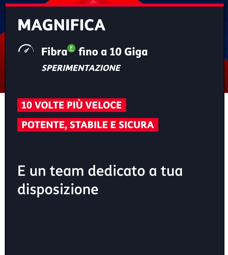 Magnifica di Tim, la fibra super veloce