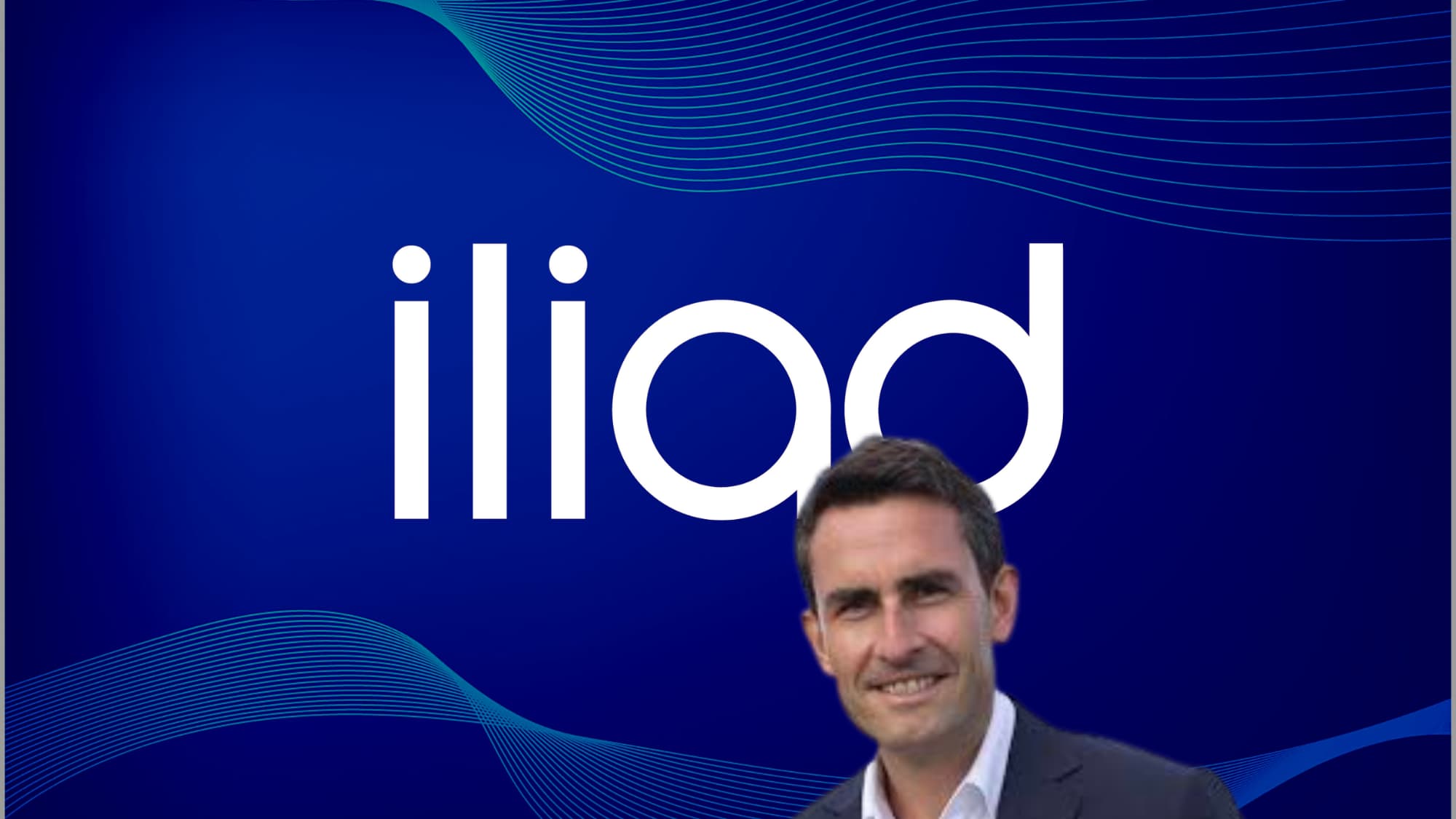 Logo di Iliad e volto di Thomas Reynaud