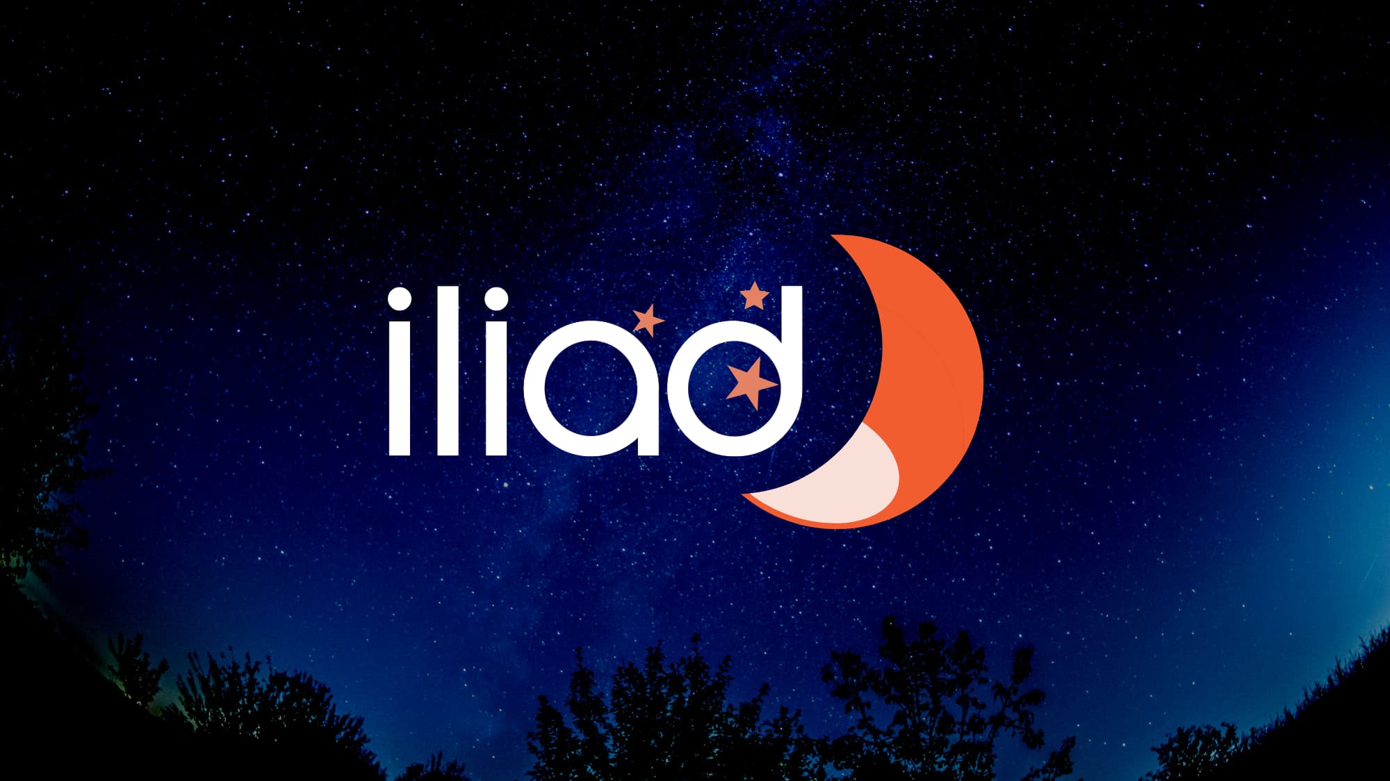 iliad con simbolo della luna e sfondo notturno