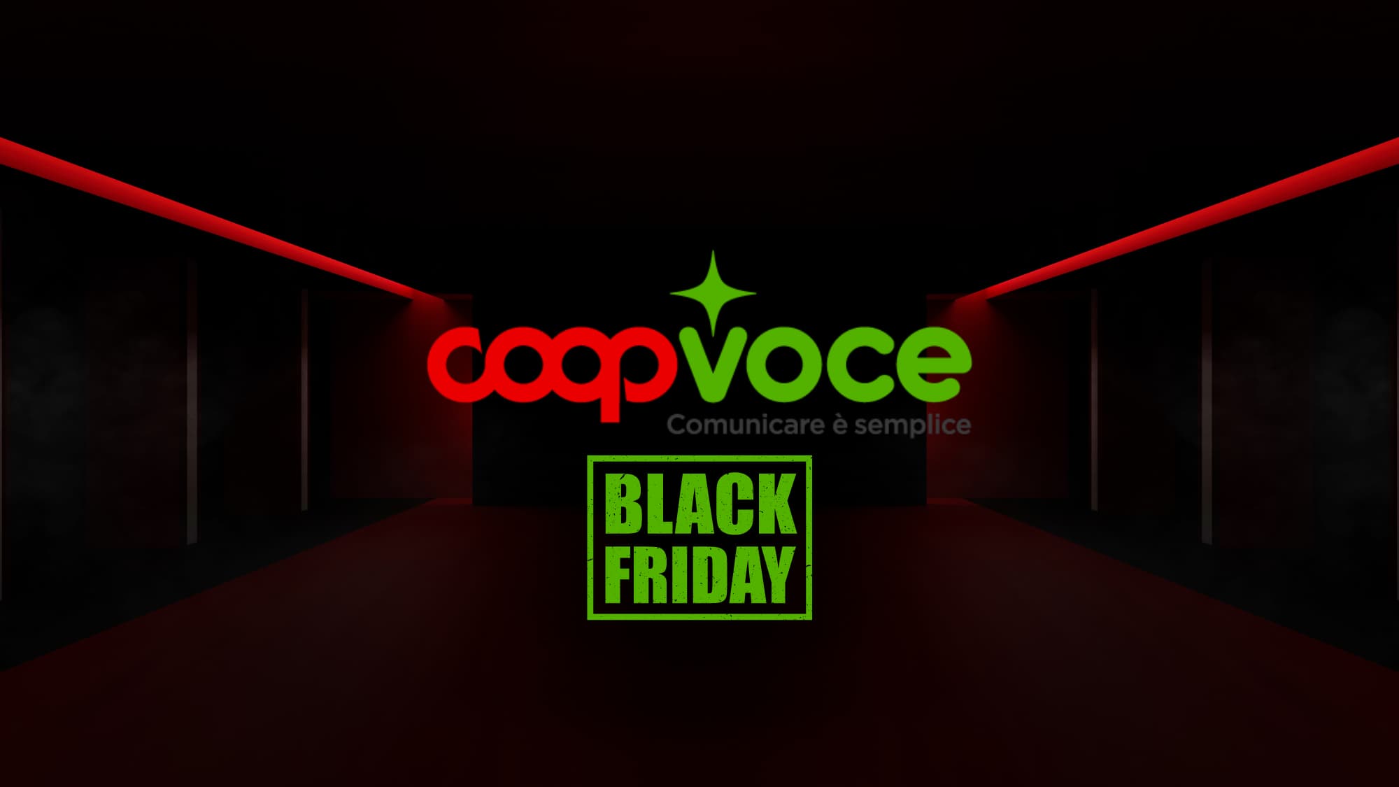 Logo di CoopVoce e scritta "Black Friday"