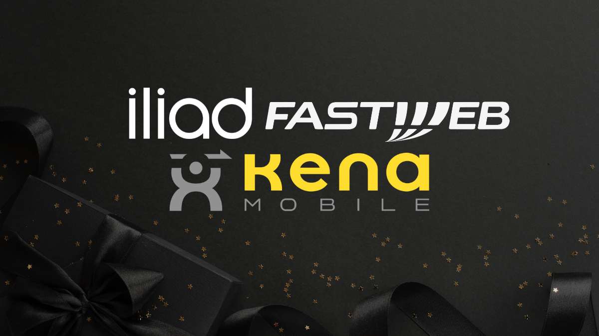 Loghi di Iliad, Fastweb e Kena Mobile