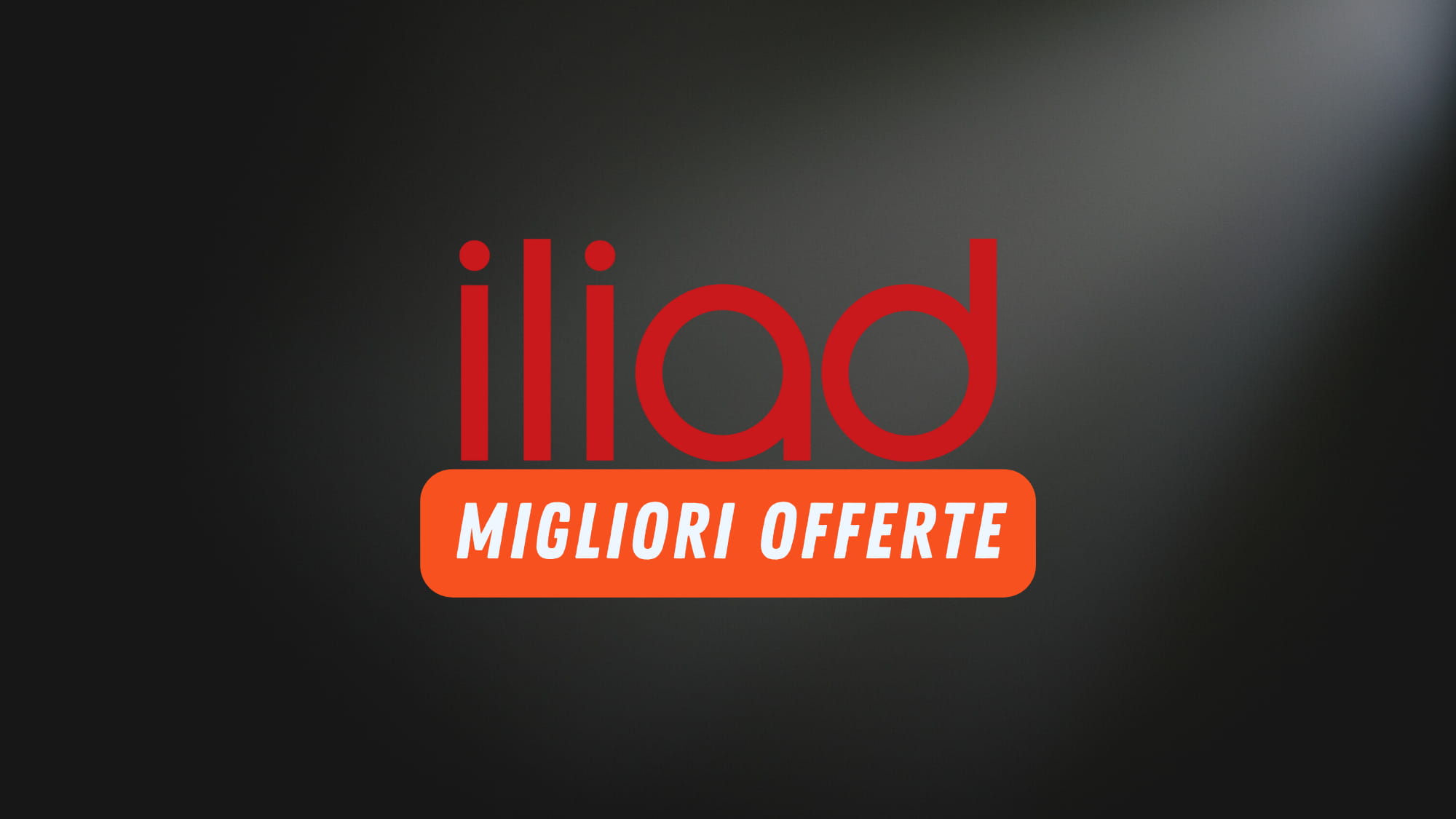 Logo della compagnia telefonica Iliad e scritta "migliori offerte"