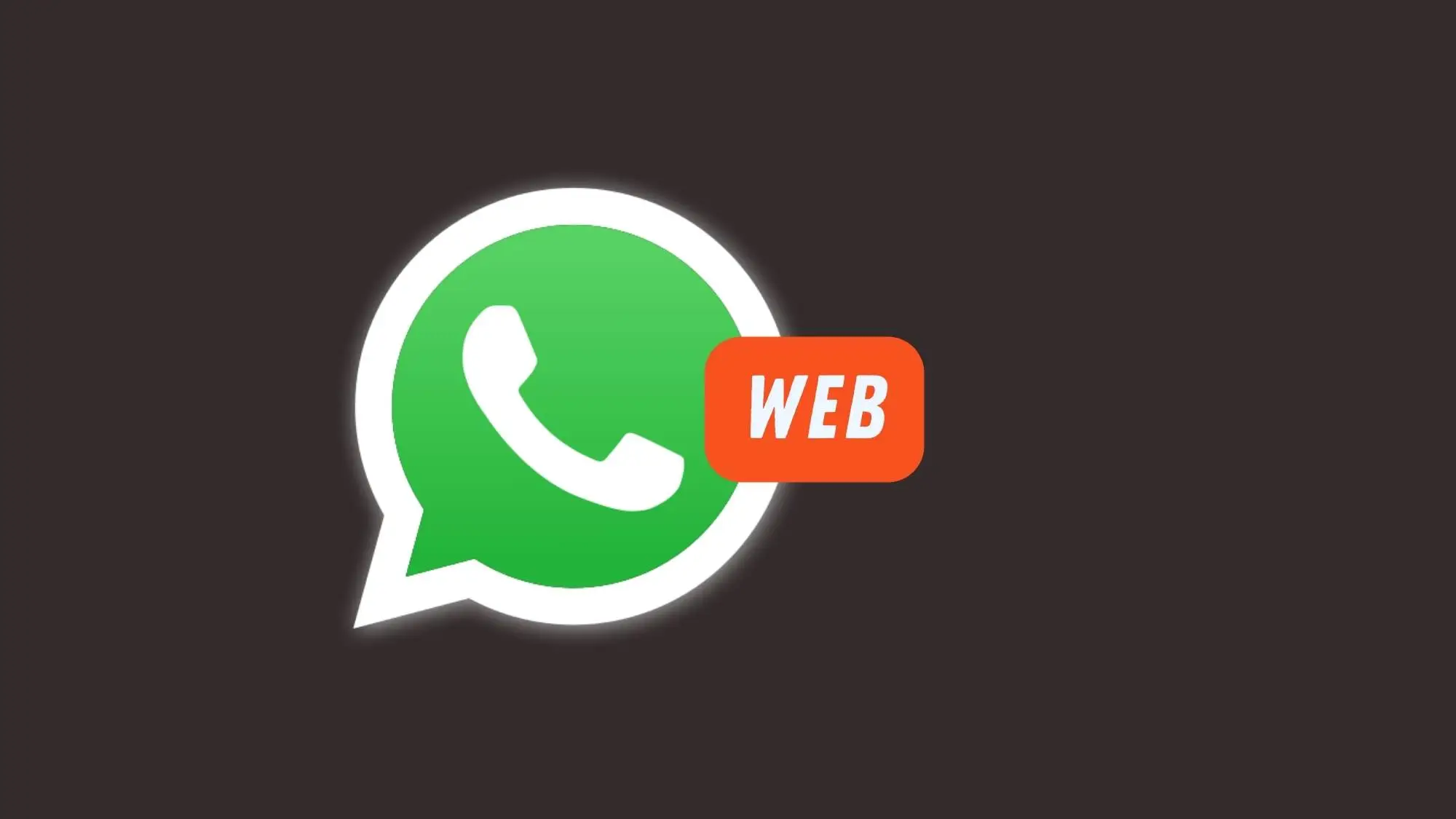 WhatsApp logo più scritta "web"