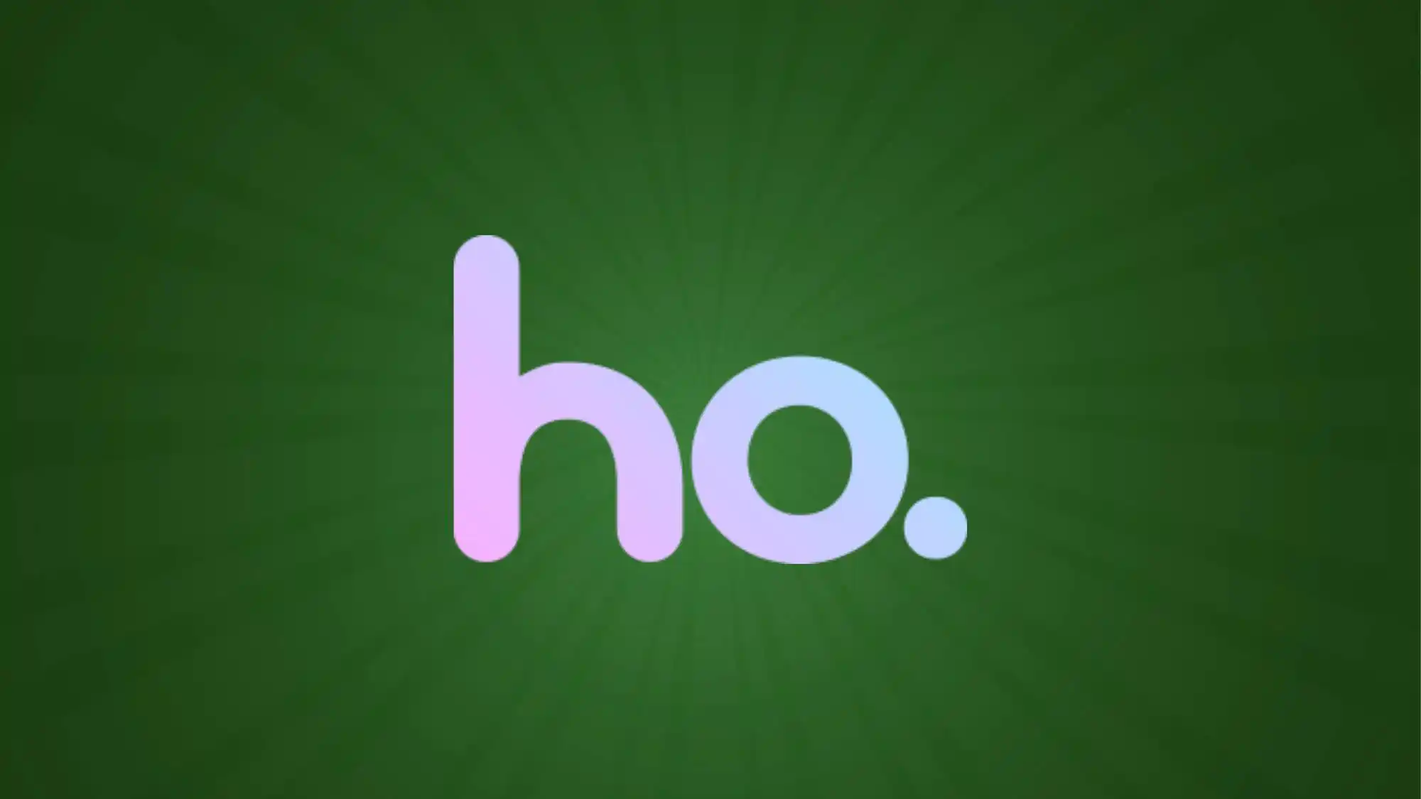 Logo di HO su sfondo verde