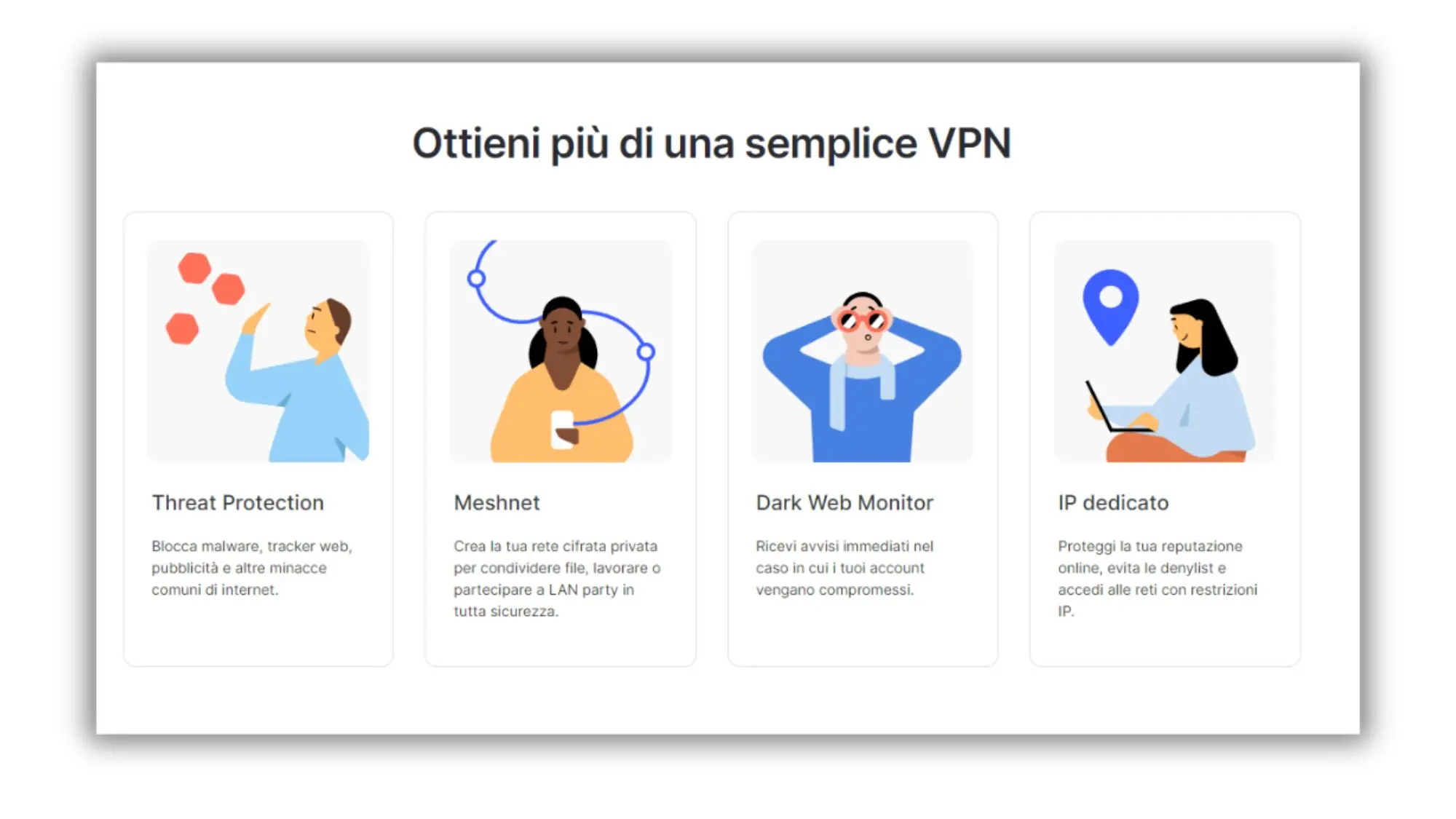 Foto screen del sito di NordVPN